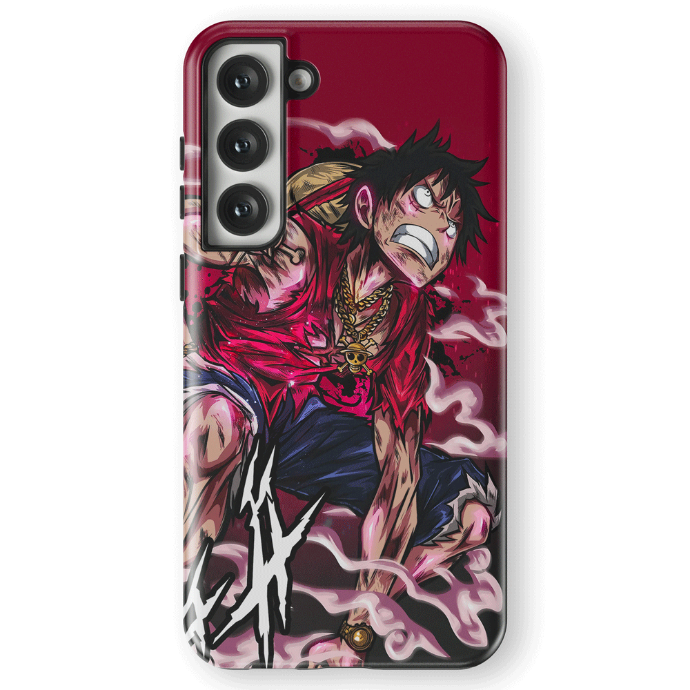 One Piece Luffy Tempered Glass Tough Samsung Phone Case