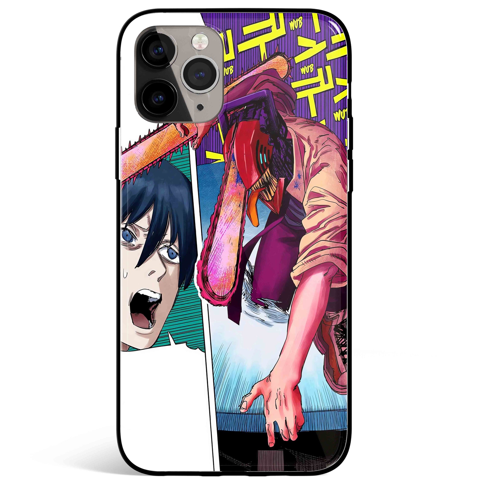 Chainsaw Man Denji Tempered Glass Soft Silicone iPhone Case-Phone Case-Monkey Ninja-iPhone X/XS-Tempered Glass-Monkey Ninja