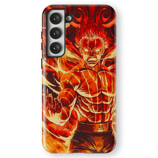 Naruto Guy Opening All Eight Gates Samsung Tempered Glass Tough Phone Case