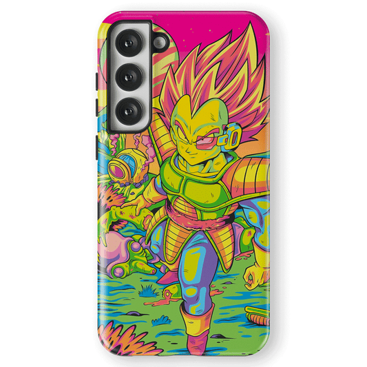 Dragon Ball Prince Vegeta Tempered Glass Tough Samsung Phone Case