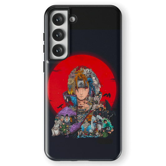 Naruto Whole Life of Itachi Samsung Tempered Glass Tough Phone Case