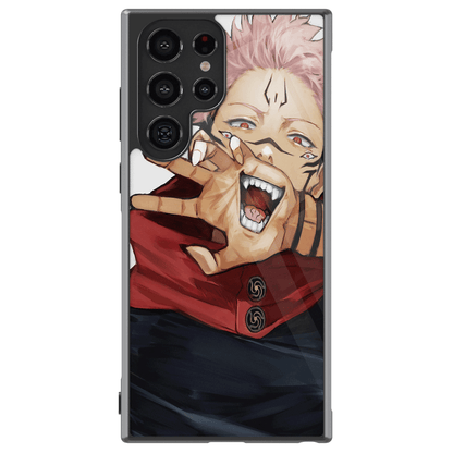 Jujutsu Kaisen Sukuna Mouth Tempered Glass Tough Samsung Phone Case