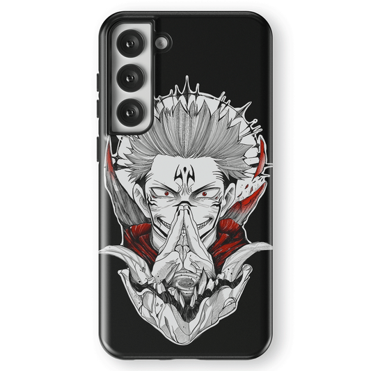 Jujutsu Kaisen Sukuna Malevolent Shrine One Tempered Glass Tough Samsung Phone Case