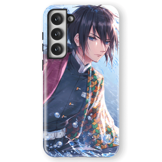 Demon Slayer Giyu Tomioka Water Hashira Tempered Glass Tough Samsung Case