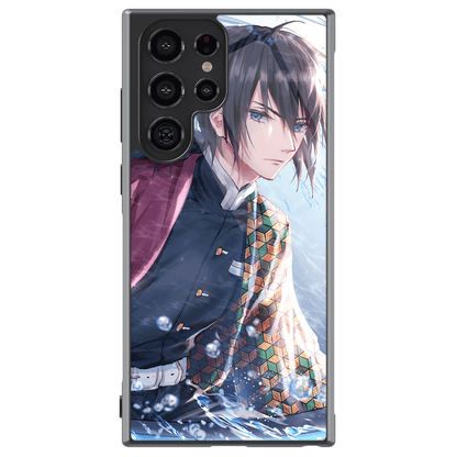 Demon Slayer Giyu Tomioka Water Hashira Tempered Glass Tough Samsung Case