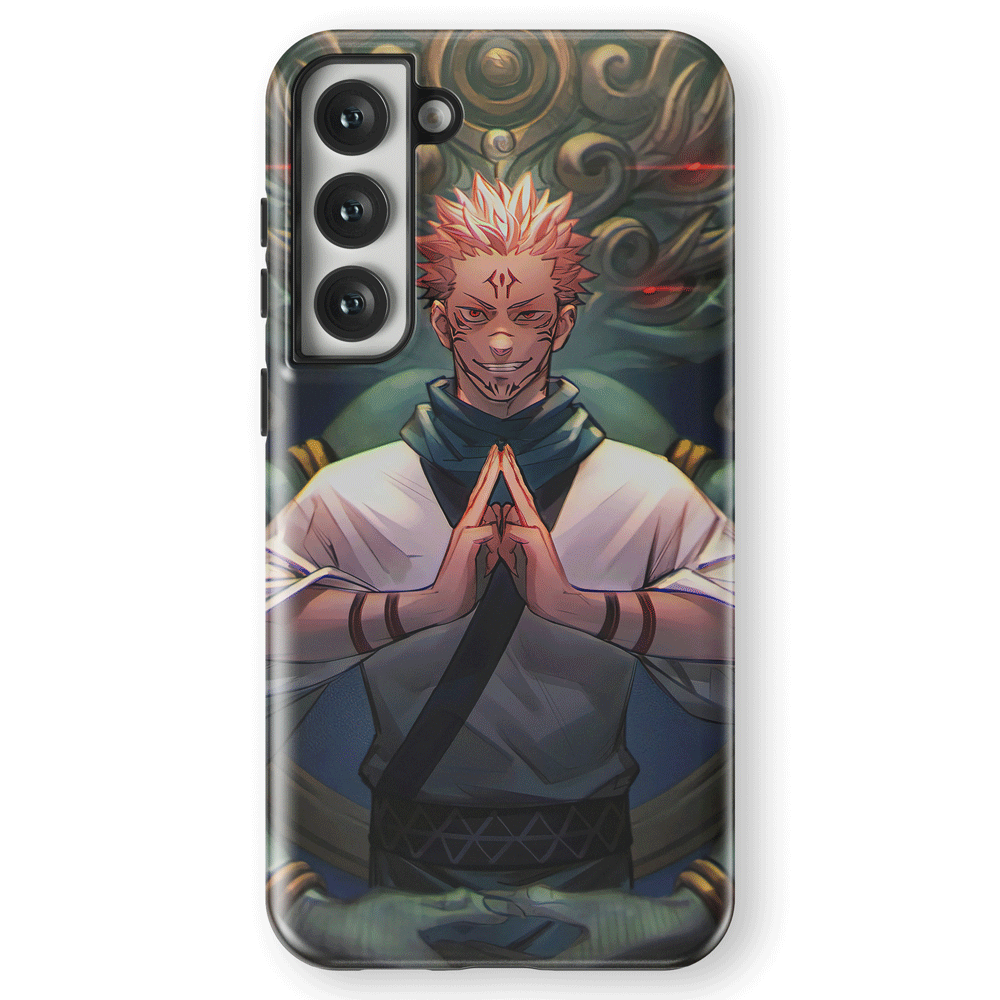 Jujutsu Kaisen Sukuna Malevolent Shrine Two Tempered Glass Tough Samsung Phone Case