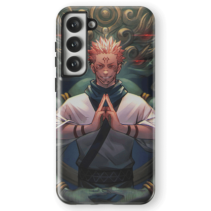 Jujutsu Kaisen Sukuna Malevolent Shrine Two Tempered Glass Tough Samsung Phone Case