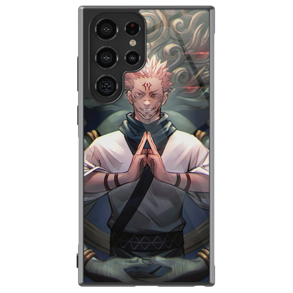 Jujutsu Kaisen Sukuna Malevolent Shrine Two Tempered Glass Tough Samsung Phone Case