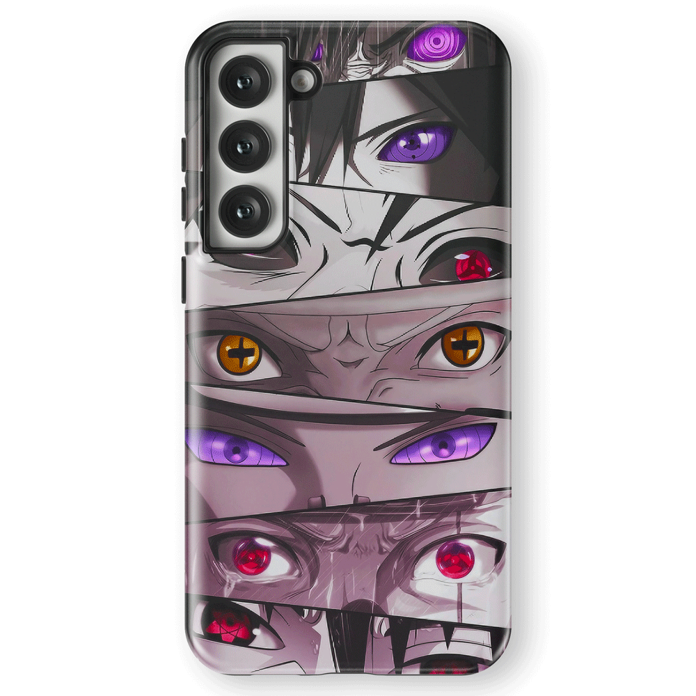 Naruto Eyes Tempered Glass Tough Samsung Case