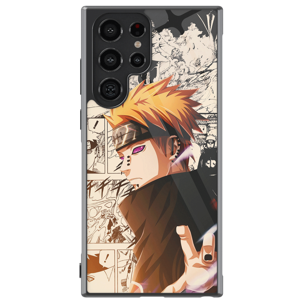 Naruto Pain Akatsuki Tempered Glass Tough Samsung Case