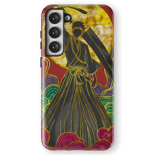 Bleach Colorful Ichigo Tempered Glass Tough Samsung Phone Case