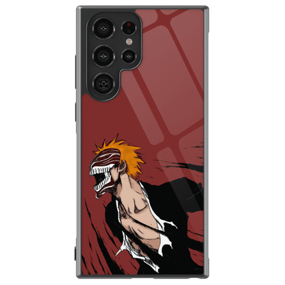 Bleach Hollowified Ichigo Tempered Glass Tough Samsung Phone Case