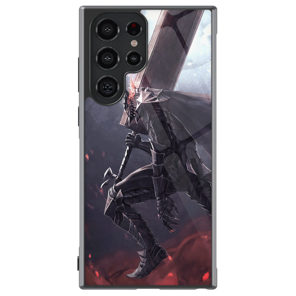 Berserk Illustration Tempered Glass Tough Soft Silicone Samsung Case