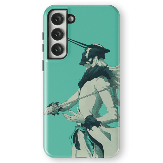 Bleach Vasto Lorde Ichigo Blue Tempered Glass Tough Samsung Phone Case