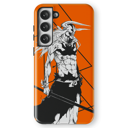 Bleach Vasto Lorde Ichigo Orange Tempered Glass Tough Samsung Phone Case