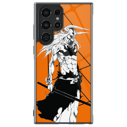 Bleach Vasto Lorde Ichigo Orange Tempered Glass Tough Samsung Phone Case