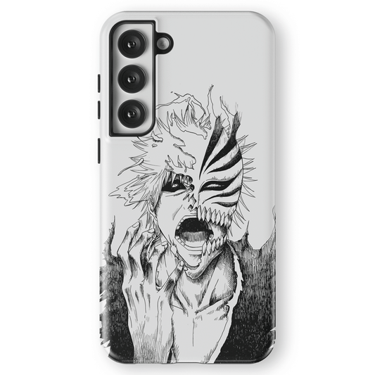 Bleach Hollowfied Ichigo Sketch Tempered Glass Tough Samsung Phone Case