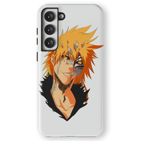 Bleach Hollowfied Ichigo head portrait Tempered Glass Tough Samsung Phone Case