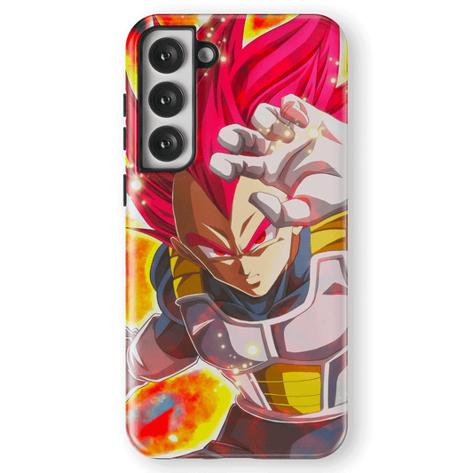 Dragon Ball Vegeta SSJ Tempered Glass Tough Samsung Case