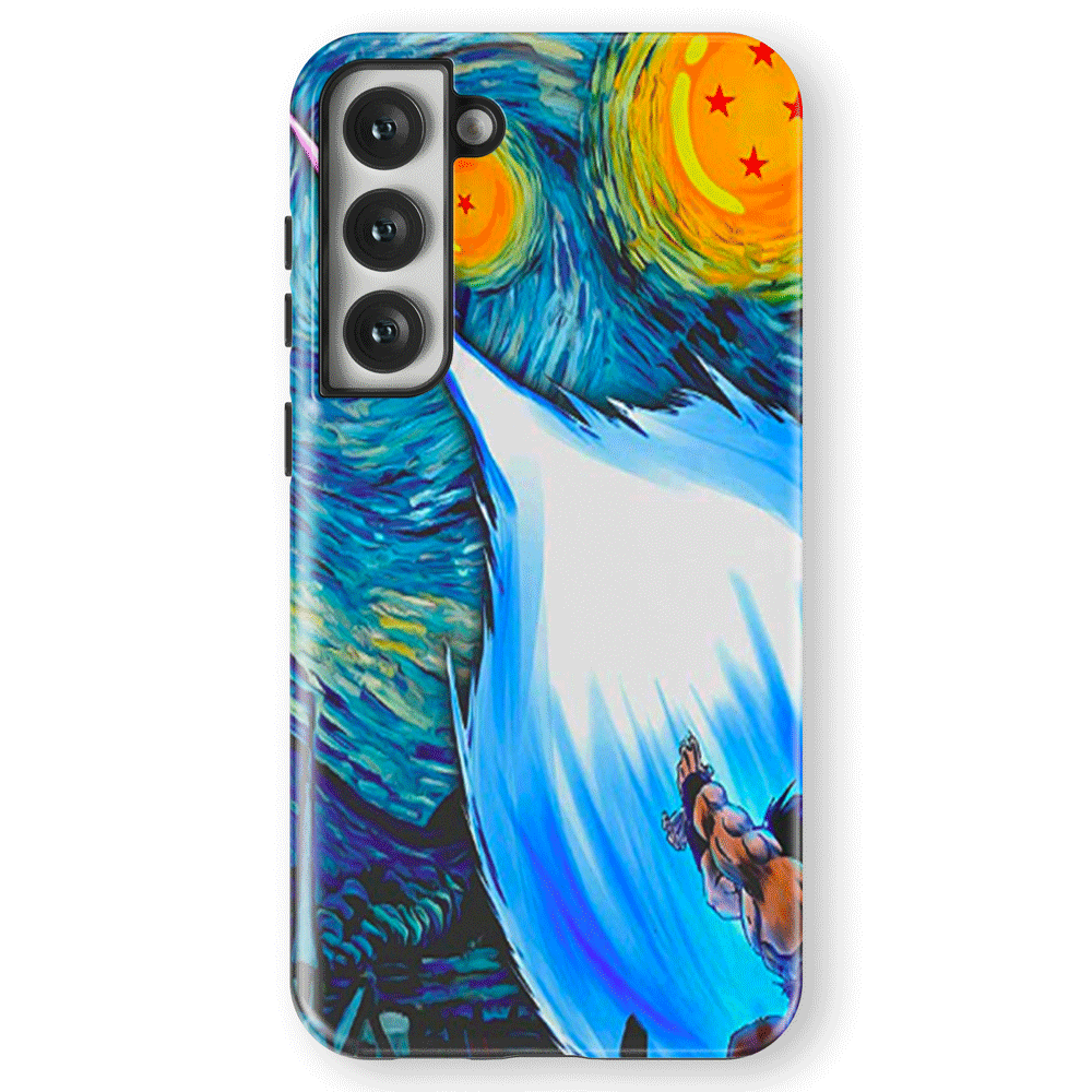 Van Gogh Son Goku Tempered Glass Tough Samsung Phone Case