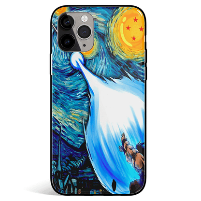 Van Gogh Son Goku Tempared Glass iPhone Phone Case