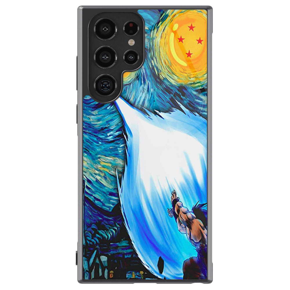 Van Gogh Son Goku Tempered Glass Tough Samsung Phone Case