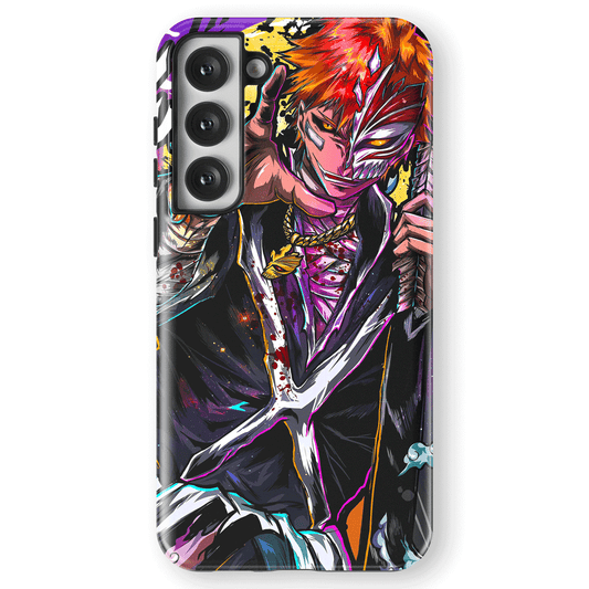 Bleach Hand Drawn Street Styles Ichigo Tempered Glass Tough Samsung Galaxy Phone Case