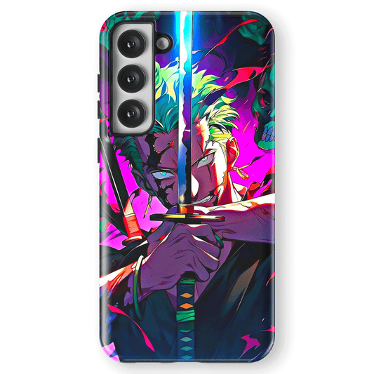 One Piece Zoro Purple Sword Tempered Glass Tough Samsung Galaxy Phone Case