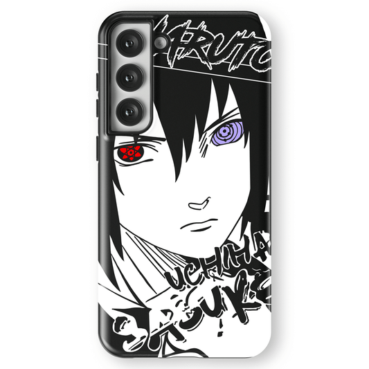 Naruto Anime Sasuke Tempered Glass Tough Samsung Phone Case