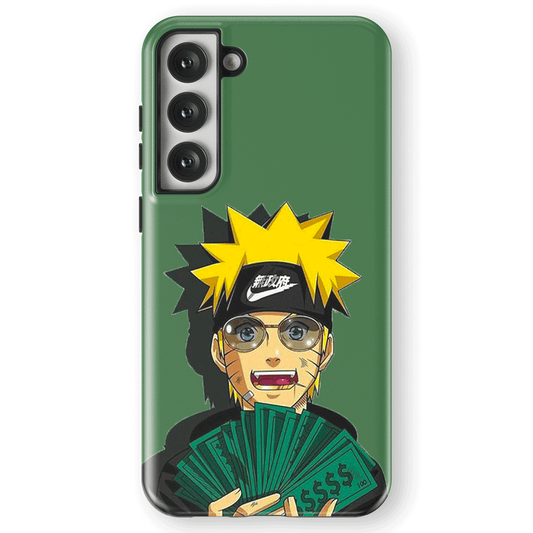 Naruto I am Rich Tempered Glass Tough Samsung Case