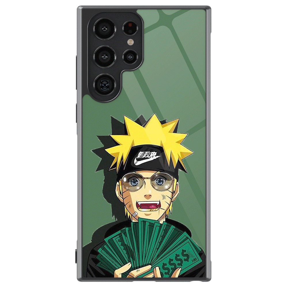 Naruto I am Rich Tempered Glass Tough Samsung Case