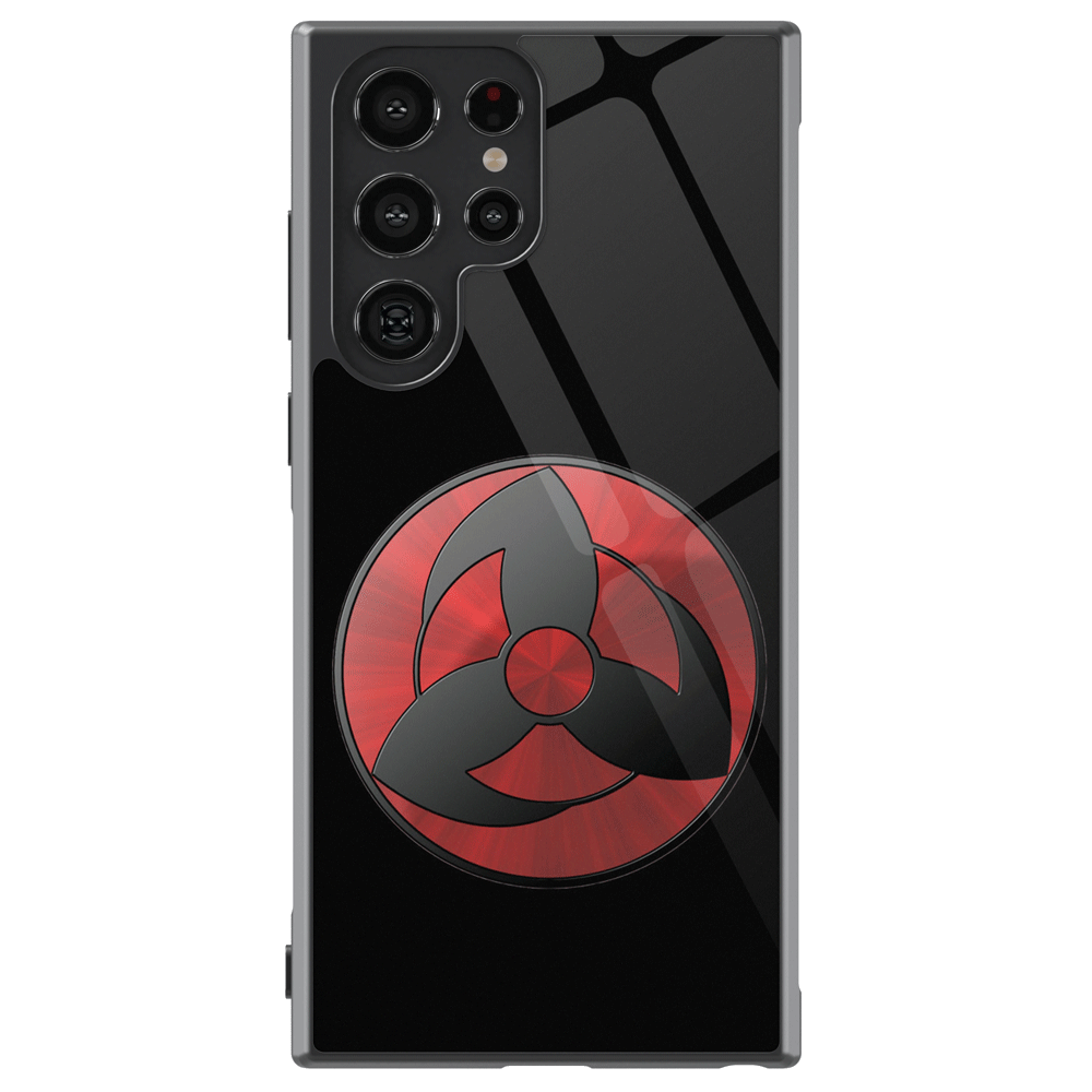 Sharingan Tempered Glass Tough Samsung Case- Obito