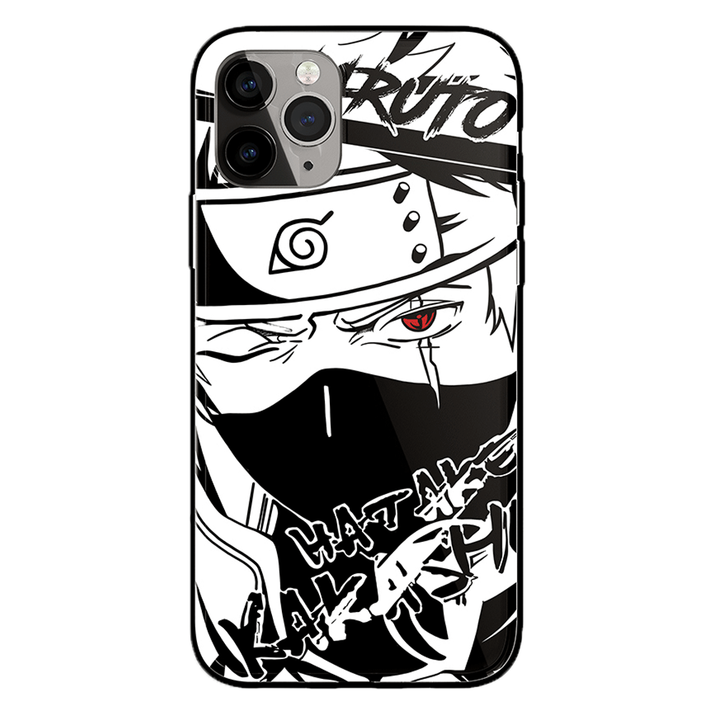 Naruto Characters Sketch Tempered Glass iPhone Case- Madara Pain Sasuke-Phone Case-Monkey Ninja-iPhone X/XS-Madara-Tempered Glass-Monkey Ninja