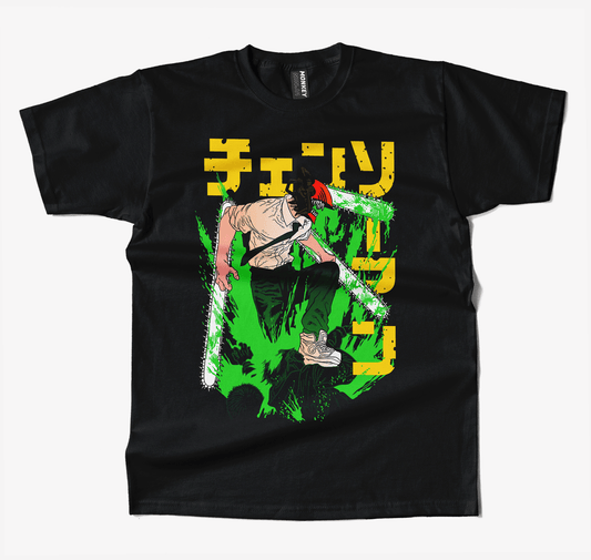 Chainsaw Man Green Anime T Shirt