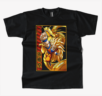 Dragon Ball Goku Super Saiyan And Shenlong Family Anime T Shirt