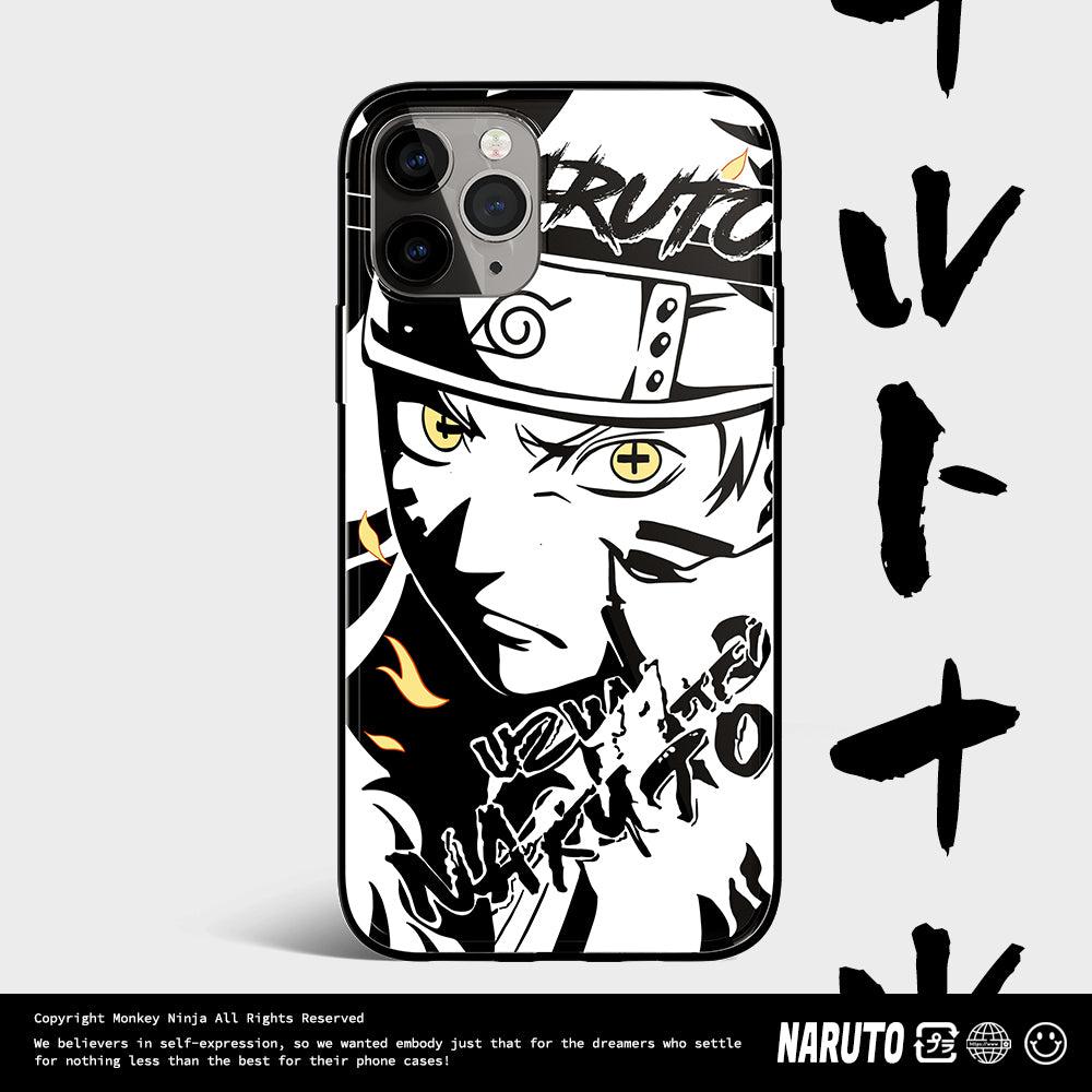 Naruto Characters Sketch Tempered Glass iPhone Case- Madara Pain Sasuke-Phone Case-Monkey Ninja-iPhone X/XS-Madara-Tempered Glass-Monkey Ninja