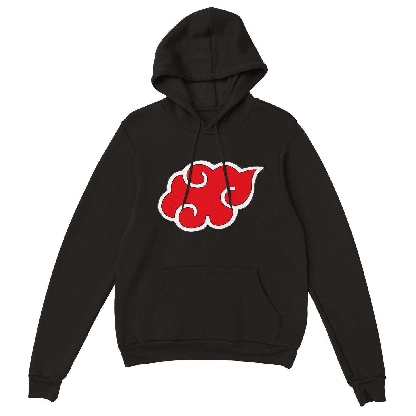 Naruto | Akatsuki Red Cloud | Anime Hoodie (Unisex)-Hoodie-Monkey Ninja-Black-S-Monkey Ninja