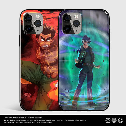 Fury Rock Lee Taijutsu Eight Gates Tempered Glass Soft Silicone iPhone Case-Phone Case-Monkey Ninja-iPhone X/XS-A-Tempered Glass-Monkey Ninja