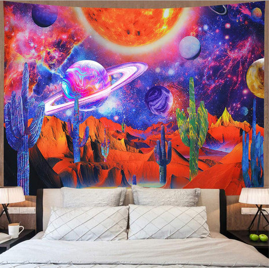 Trippy Galaxy Solar System Tapestry-Taspetry-Monkey Ninja-100cm * 150cm-Monkey Ninja