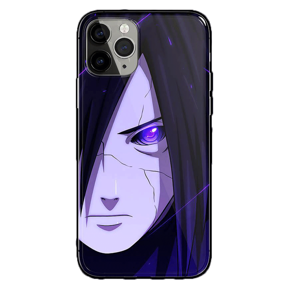 Itachi Sharingan & Madara Rinnegan Tempered Glass Soft Silicone iPhone Case-Phone Case-Monkey Ninja-iPhone XR-Madara-Tempered Glass-Monkey Ninja