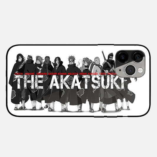 Naruto All Akatsuki Members Tempered Glass Soft Silicone iPhone Case-Phone Case-Monkey Ninja-iPhone XR-Tempered Glass-Monkey Ninja