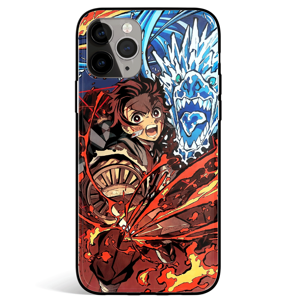 Demon Slayer Tanjiro Battle on the Infinite Train Tempered Glass Soft ...