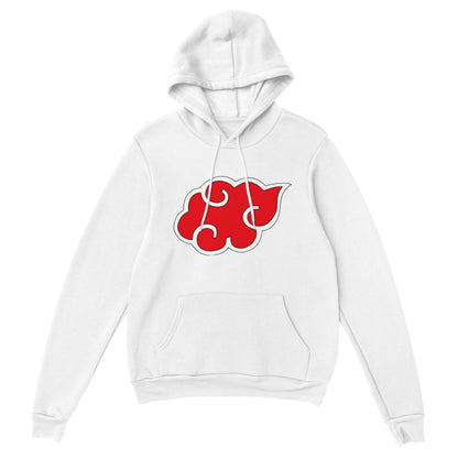 Naruto | Akatsuki Red Cloud | Anime Hoodie (Unisex)-Hoodie-Monkey Ninja-White-S-Monkey Ninja