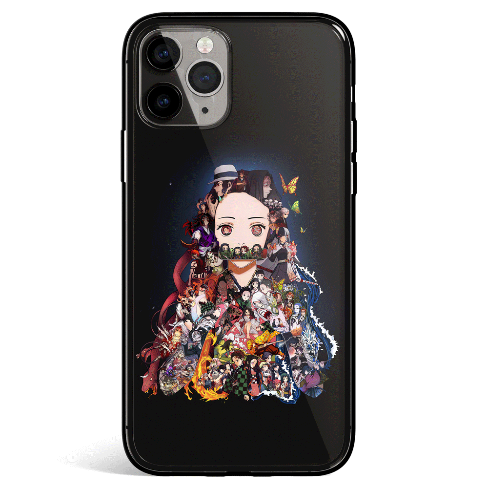 Demon Slayer Life of Nezuko Tempered Glass Soft Silicone iPhone Case-Phone Case-Monkey Ninja-iPhone X/XS-Tempered Glass-Monkey Ninja