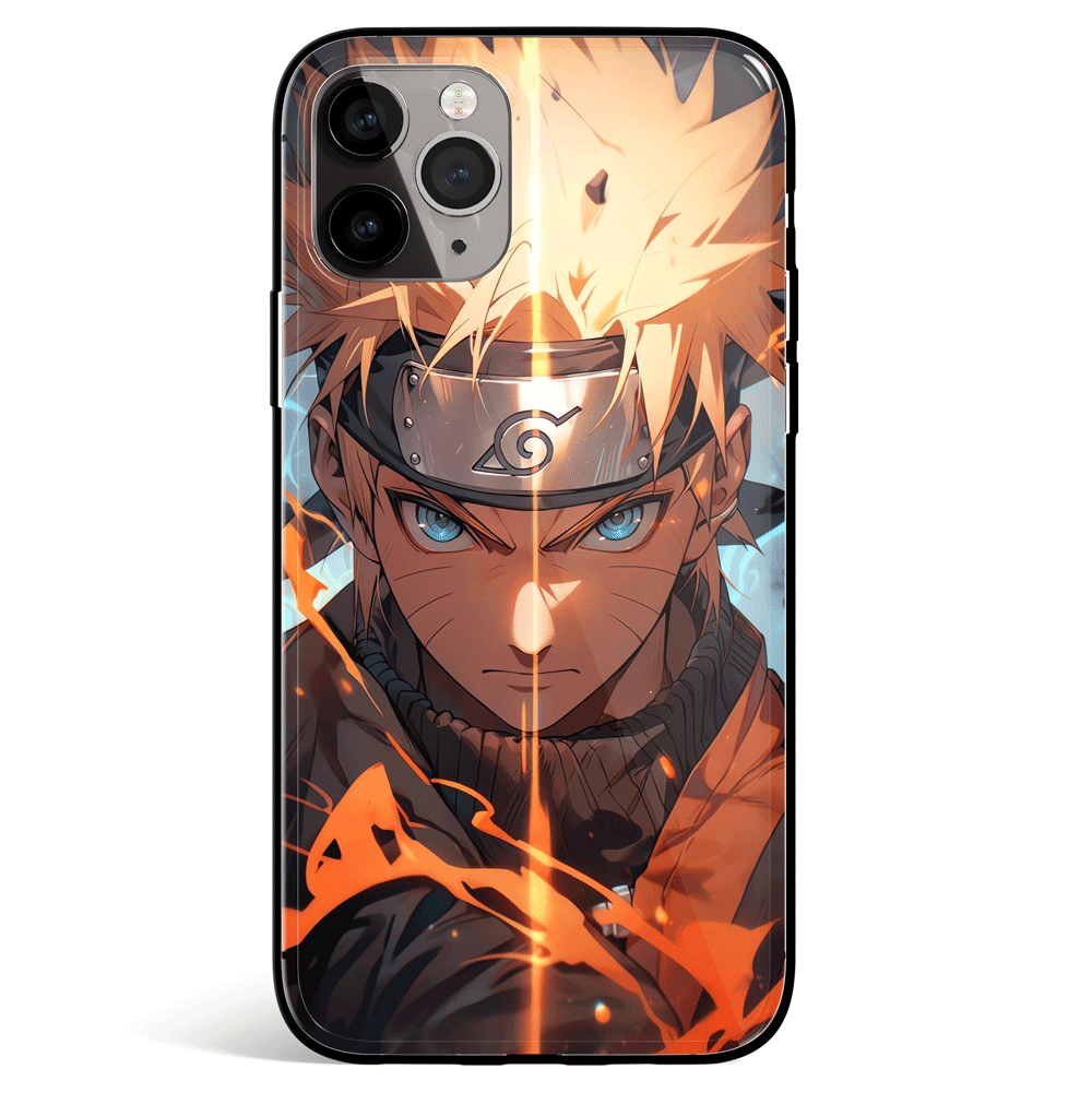 Naruto Leaf Badge Tempered Glass Soft Silicone iPhone Case-Phone Case-Monkey Ninja-iPhone X/XS-Tempered Glass-Monkey Ninja