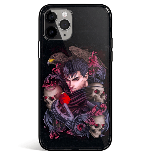 Berserk Skulls Archives Tempered Glass Soft Silicone iPhone Case-Phone Case-Monkey Ninja-iPhone X/XS-Tempered Glass-Monkey Ninja