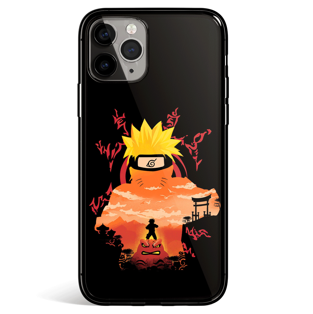 Naruto Gamakichi Landscape Tempered Glass Soft Silicone iPhone Case-Phone Case-Monkey Ninja-iPhone X/XS-Tempered Glass-Monkey Ninja