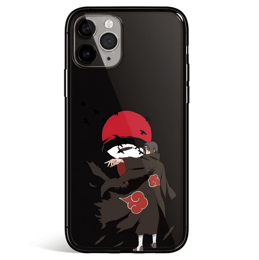 Naruto Itachi and Uchiha Clan Tempered Glass Soft Silicone iPhone Case-Phone Case-Monkey Ninja-iPhone X/XS-Tempered Glass-Monkey Ninja