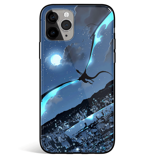 Solo Leveling Kaisel Tempered Glass Soft Silicone iPhone Case-Phone Case-Monkey Ninja-iPhone X/XS-Tempered Glass-Monkey Ninja