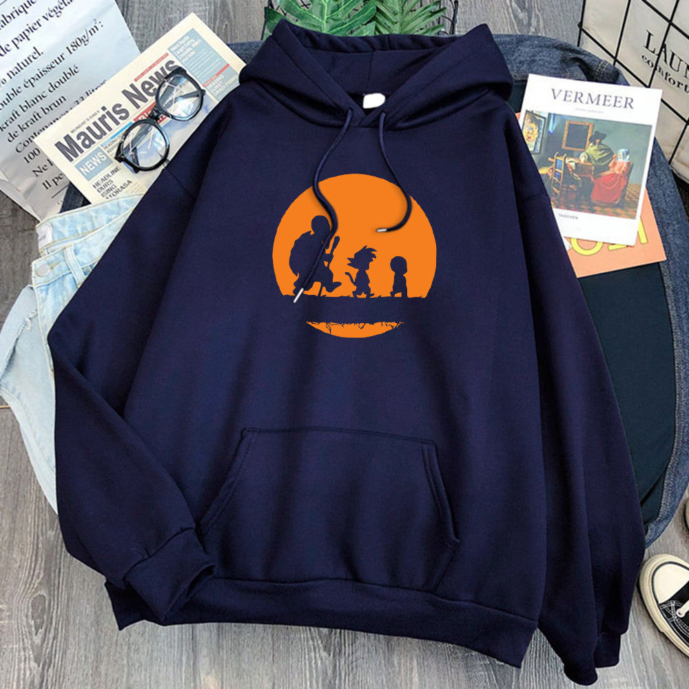 Dragon Ball Master Roshi and Goku Hoodie-Clothing-Monkey Ninja-Dark Blue-S-Monkey Ninja